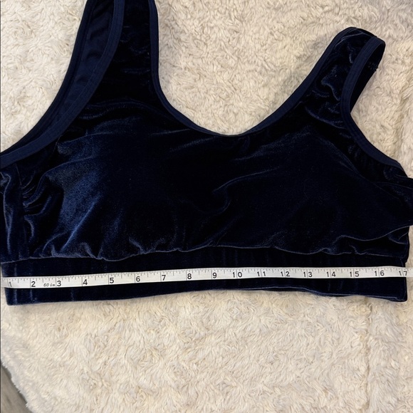 Stylish Velvet Navy Bra 2 - Picture 7 of 8